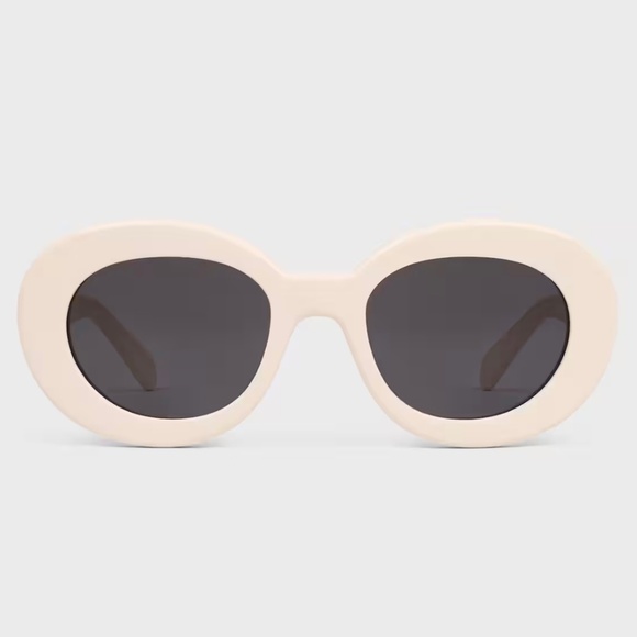 CELINE Triomphe Oval Sunglasses 53-22-145 Blonde Smoke - Picture 4 of 16
